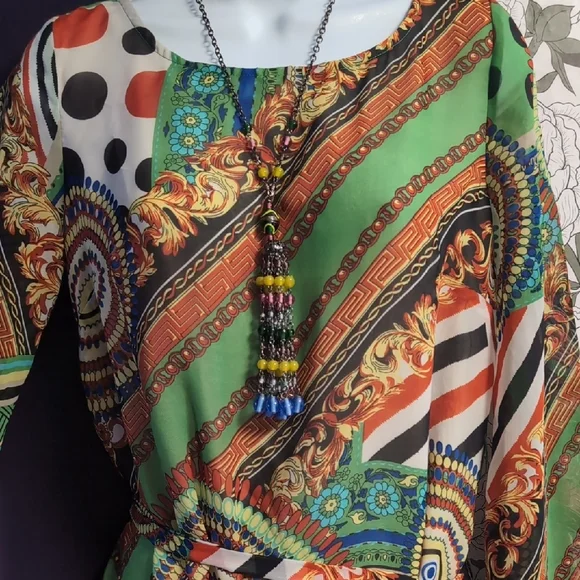 Ark & Co Asymmetrical Dress with Kimono Sleeves - Picture 3 of 6